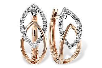 A189-53262: EARRING .25 TW (ROSE & WG)