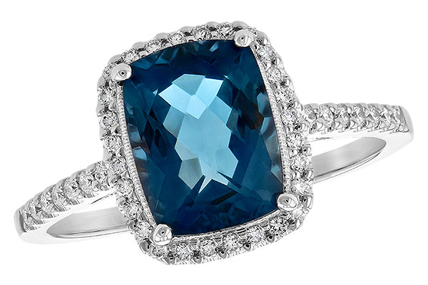 A189-54171: LDS RG 2.42 LONDON BLUE TOPAZ 2.62 TGW