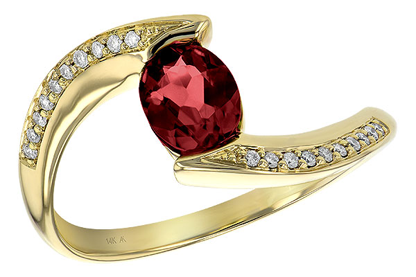 A190-37780: LDS RG .75 GARNET .82 TGW