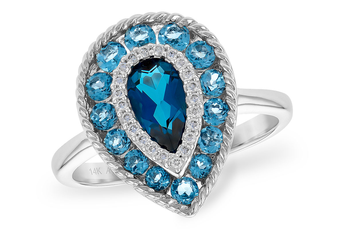 A190-40535: LDS RG 1.52 TW BLUE TOPAZ 1.60 TGW