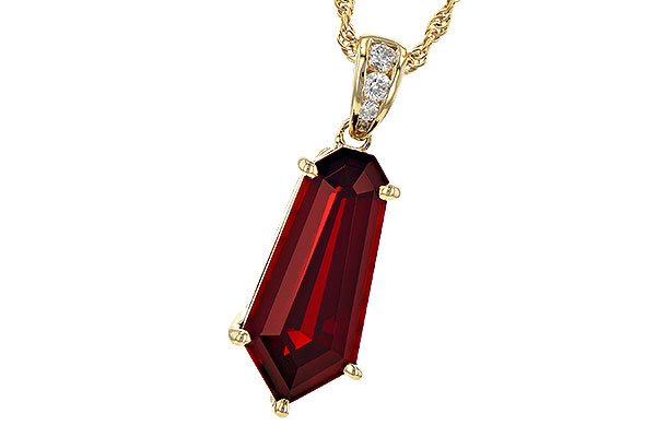 A190-44099: NECK 3.44 GARNET 3.50 TGW