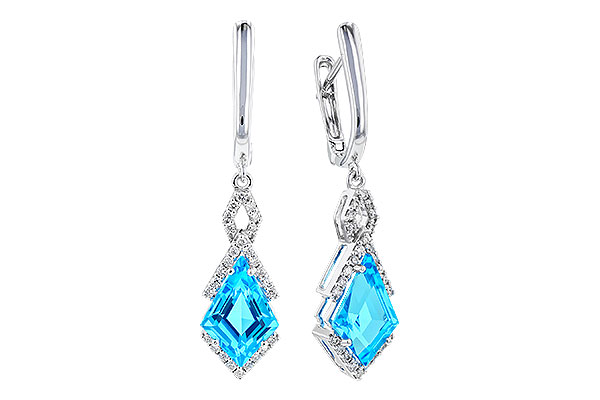 A274-02317: EARR 2.72 TW BLUE TOPAZ 2.90 TGW