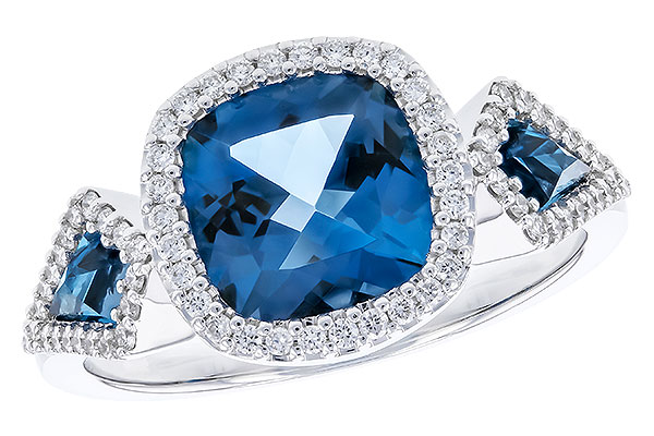 A274-03217: LDS RG 2.46 TW LONDON BLUE TOPAZ 2.72 TGW