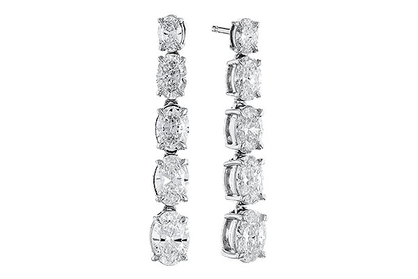 A274-06844: EARRINGS 1.90 TW OVAL DIAMONDS