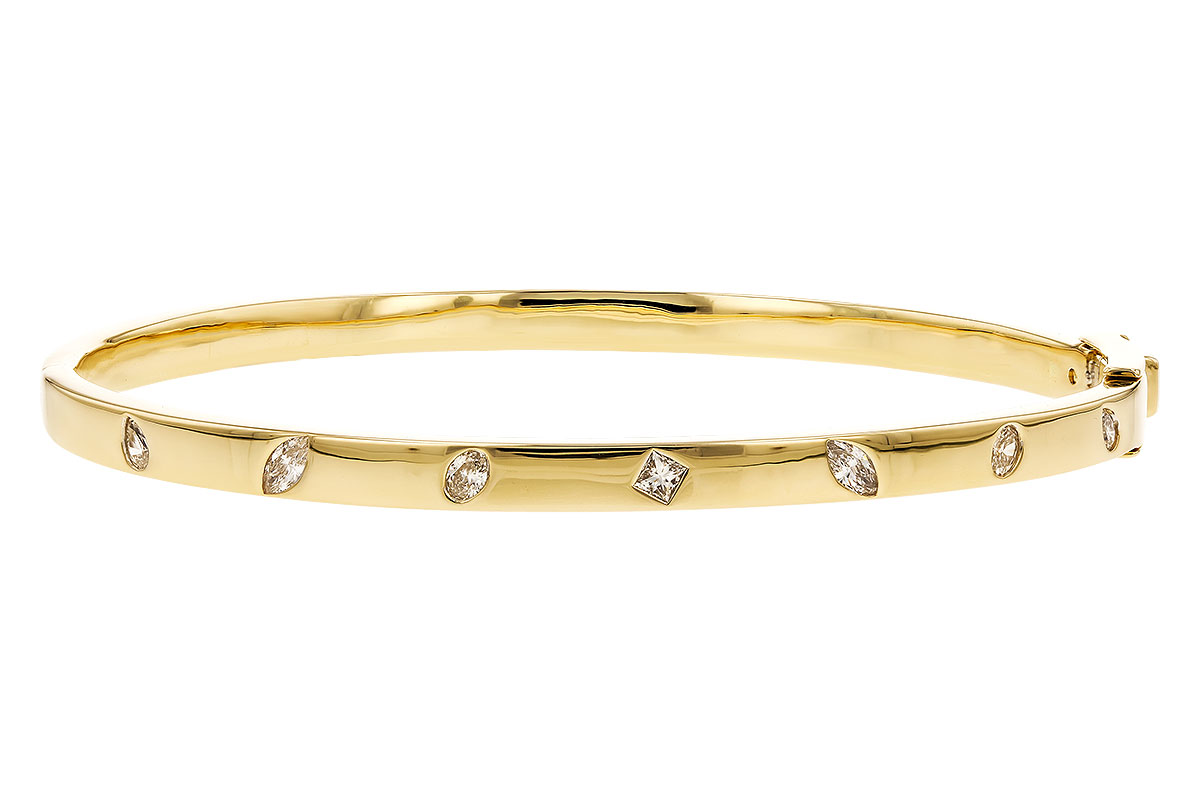 A274-06862: BANGLE .35 TW FANCY CUT DIAMONDS