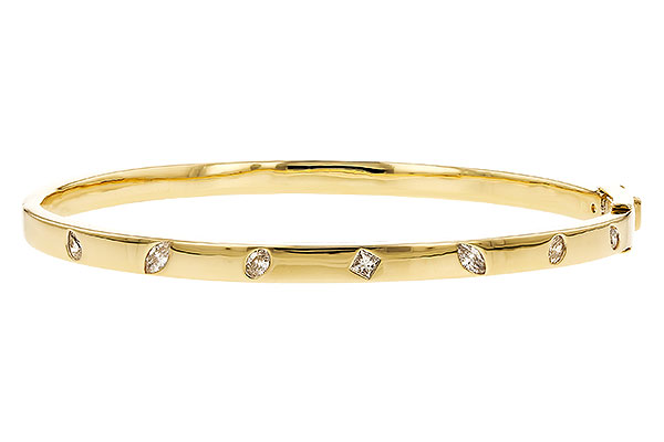 A274-06862: BANGLE .35 TW FANCY CUT DIAMONDS