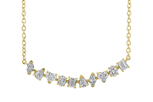 A274-06871: NECKLACE .70 TW FANCY CUT DIAS (18")