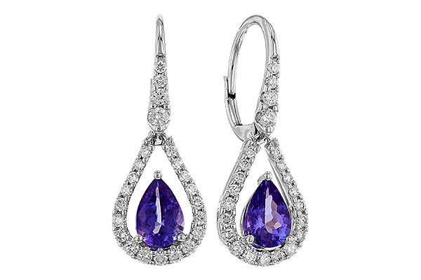 A274-92317: EARR 1.48 TW TANZANITE 1.98 TGW (7x5 PEAR)