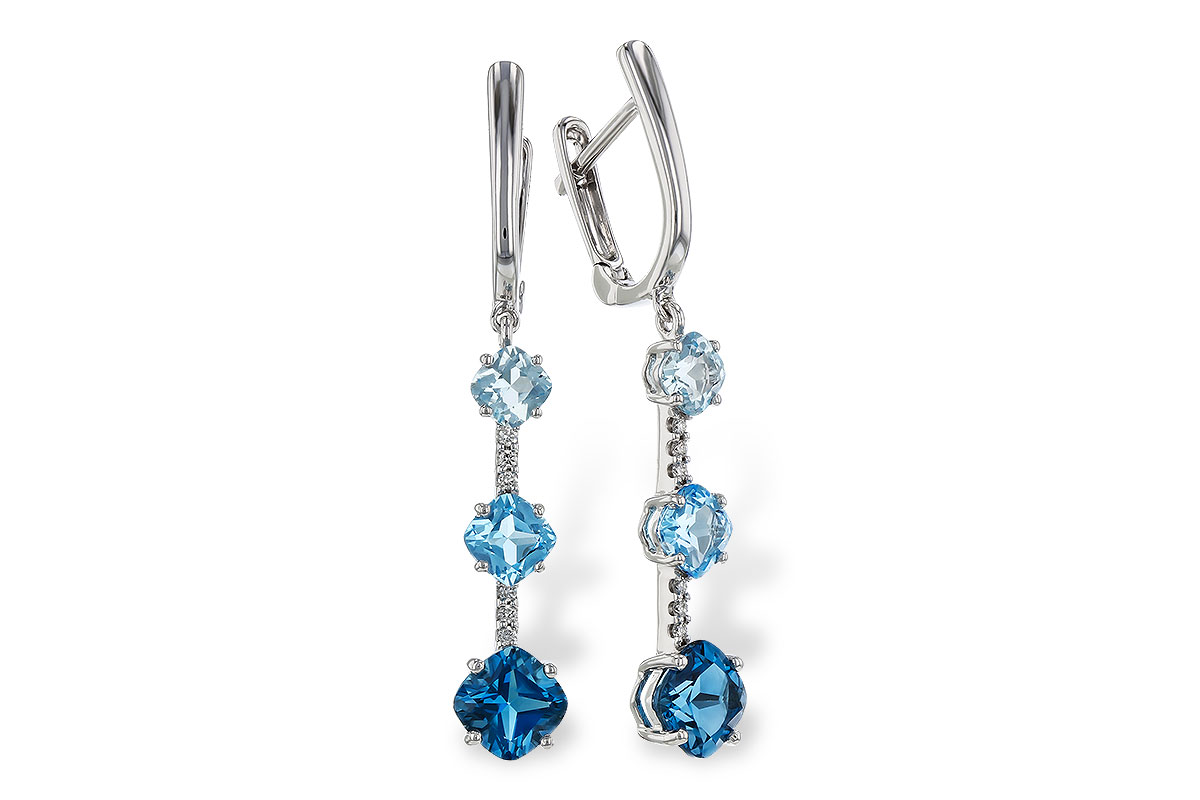 A274-92344: EARRINGS 2.41 TW BLUE TOPAZ 2.45 TGW