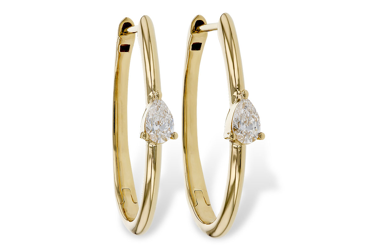 A274-93226: EARRINGS .45 TW PEAR DIAMONDS