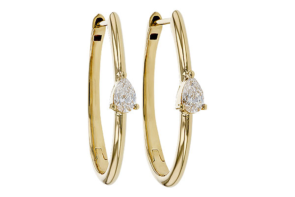 A274-93226: EARRINGS .45 TW PEAR DIAMONDS