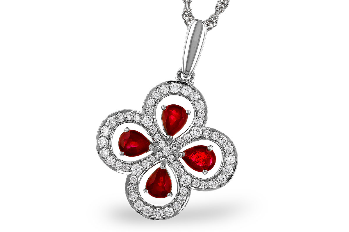 A274-93235: NECKLACE .68 RUBY TW .96 TGW