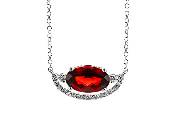 A274-93244: NECKLACE 1.94 GARNET 2.08 TGW (10x6MM GAR / 18")