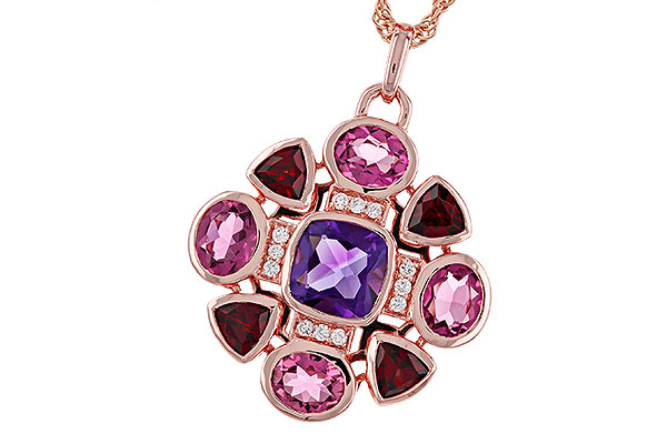 A274-94099: NECKLACE 2.76 SEMI-PREC (AM,GT,PT) 2.82 TGW