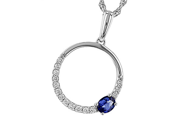 A274-94108: NECKLACE .28 SAPPHIRE .43 TGW