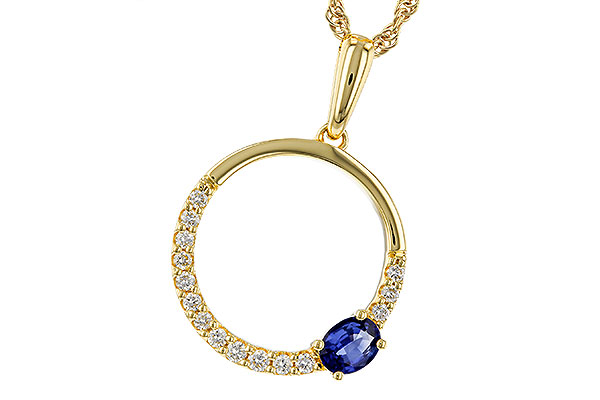 A274-94108: NECKLACE .28 SAPPHIRE .43 TGW