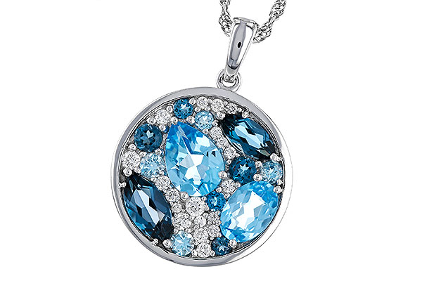 A274-95035: NECKLACE 2.31 TW BLUE TOPAZ 2.48 TGW