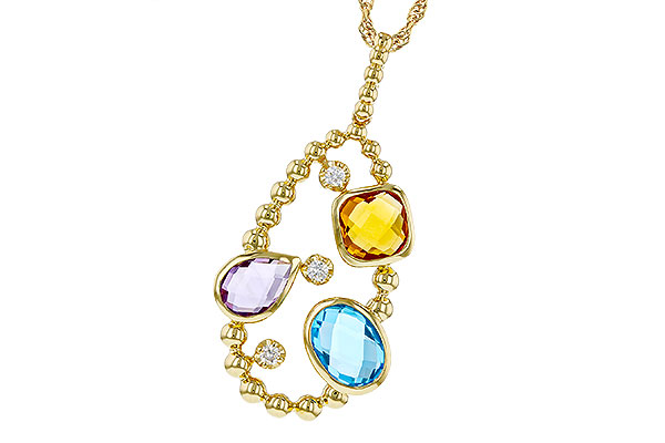 A274-95044: NECKLACE 3.04 TW SEMI-PREC 3.14 TGW (BT,AMY,CIT)