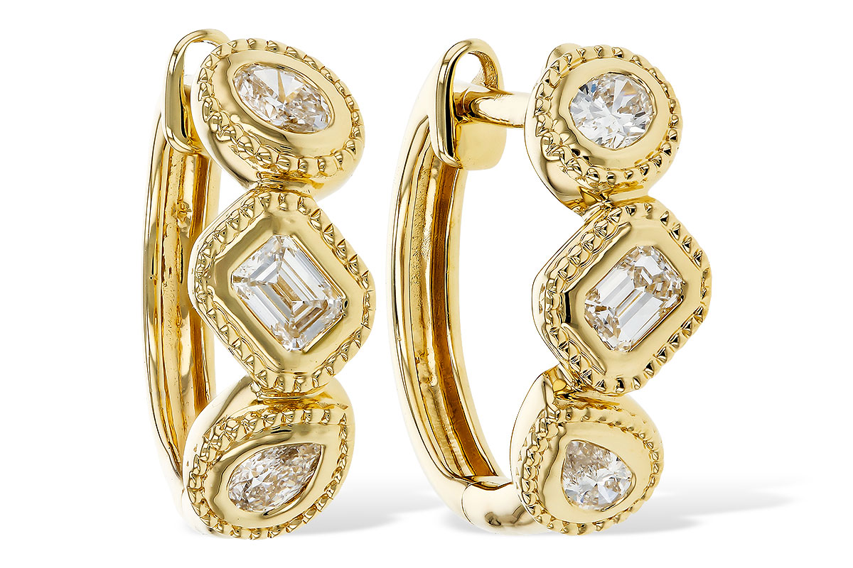 A274-98717: EARRINGS .42 TW FANCY CUT DIAS
