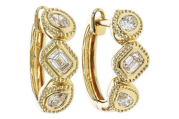 A274-98717: EARRINGS .42 TW FANCY CUT DIAS