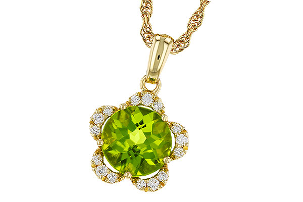 A274-99562: NECKLACE 2.16 PERIDOT 2.28 TGW (8MM RD)