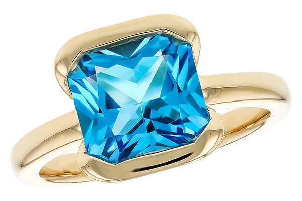 A275-82308: LDS RG 3.50 CT BLUE TOPAZ (9MM BT)