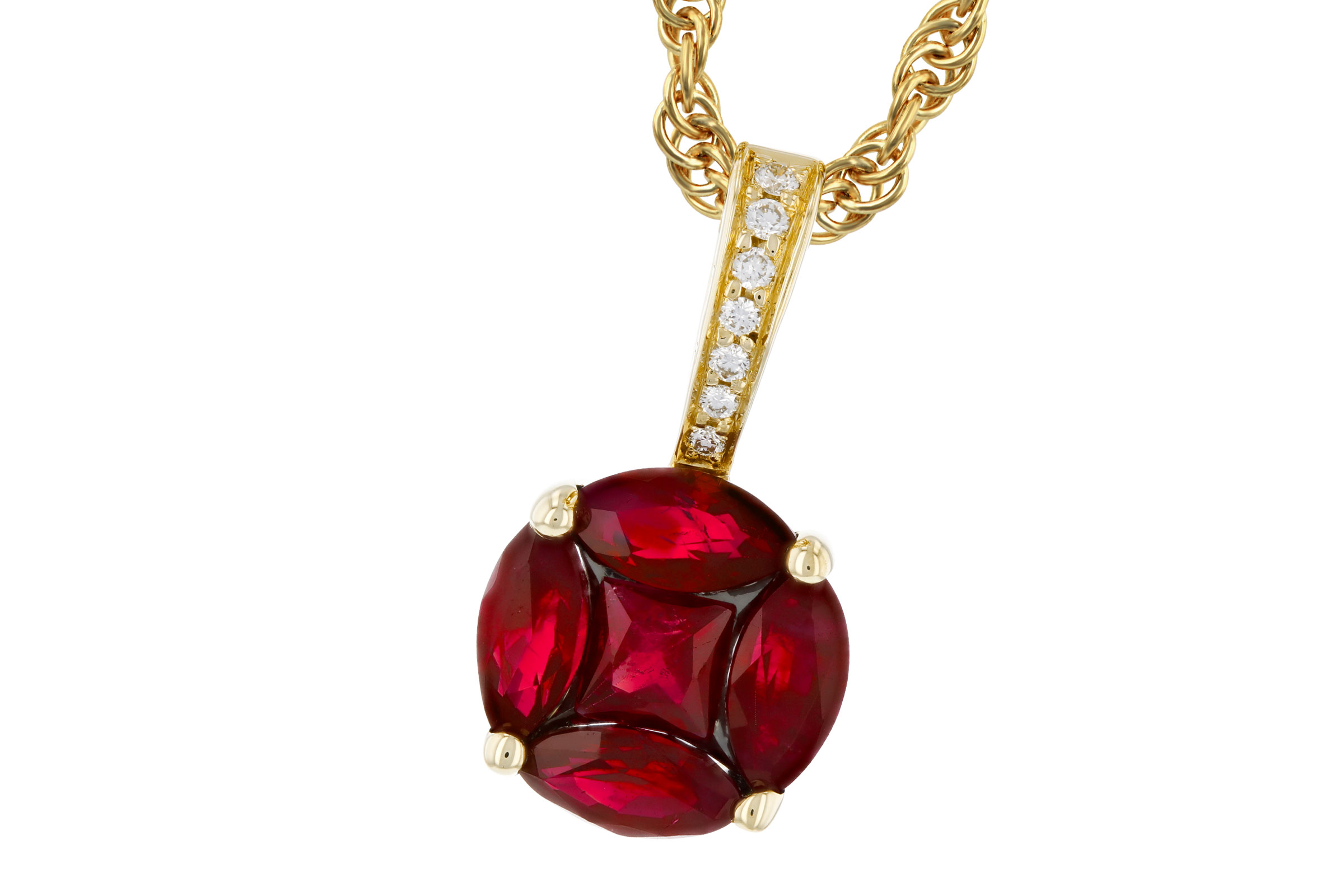 A275-82353: NECKLACE .80 RUBY .82 TW