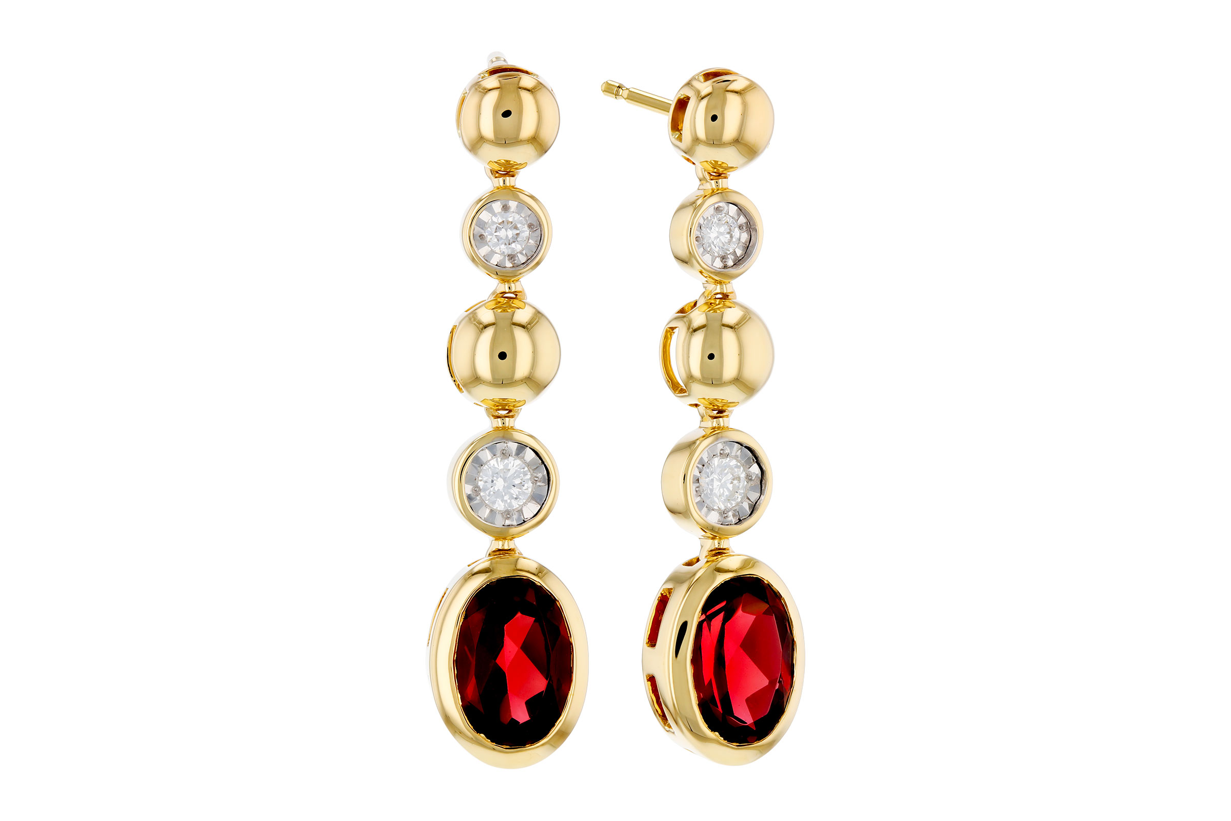 A275-83253: EARRINGS 1.76 TW GARNET 1.86 TGW