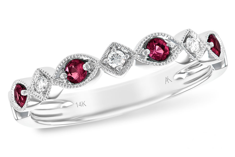 B093-11408: LDS WED RG .20 RUBY .26 TGW