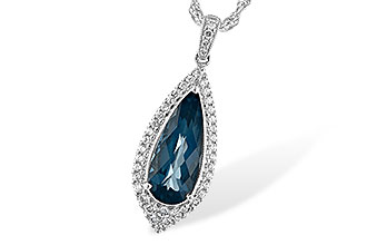 B189-48653: NECK 2.40 LONDON BLUE TOPAZ 2.65 TGW