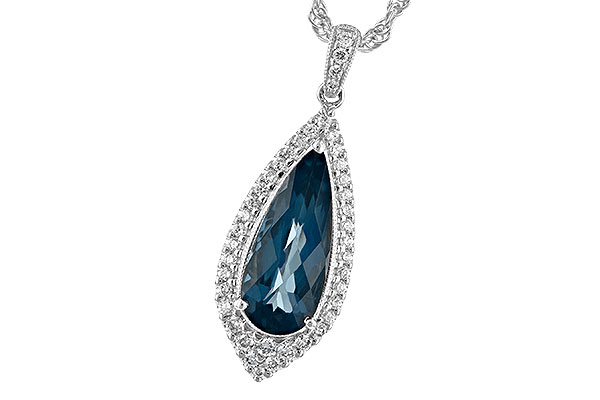 B189-48653: NECK 2.40 LONDON BLUE TOPAZ 2.65 TGW