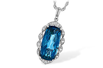 B190-37735: NECK 6.70 LONDON BLUE TOPAZ 6.81 TGW