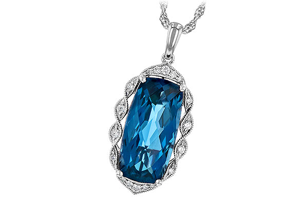 B190-37735: NECK 6.70 LONDON BLUE TOPAZ 6.81 TGW