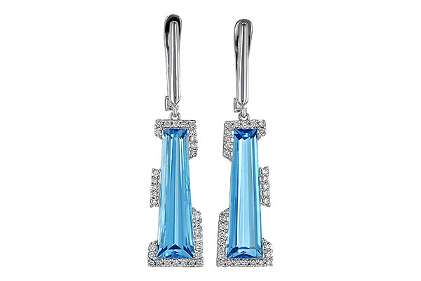 B190-37808: EARR 6.12 TW BLUE TOPAZ 6.33 TGW