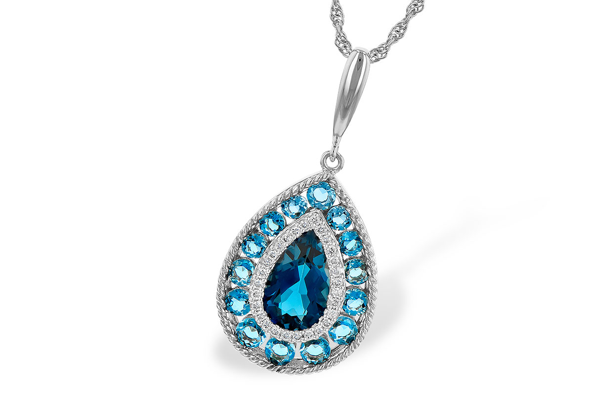 B190-40526: NECK 2.55 TW BLUE TOPAZ 2.65 TGW