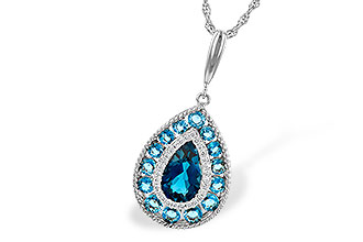 B190-40526: NECK 2.55 TW BLUE TOPAZ 2.65 TGW