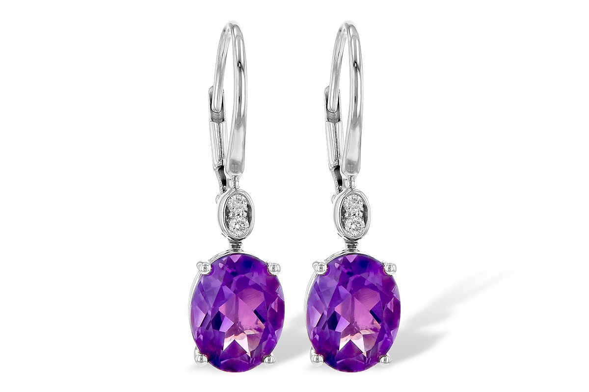 B190-45008: EARR 2.85 TW AMETHYST 2.90 TGW (9x7MM AMY)