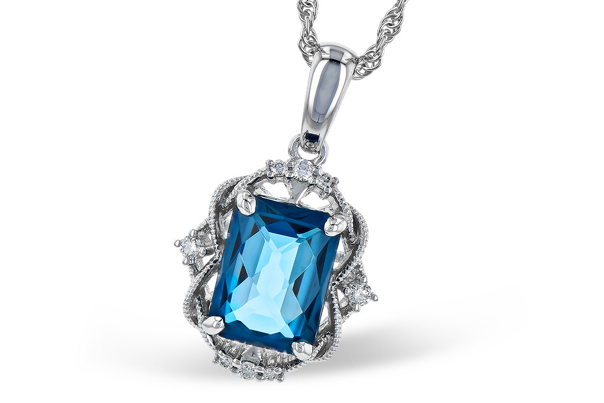 B273-12308: NECK 1.68 LONDON BLUE TOPAZ 1.73 TGW (8x6MM LBT)