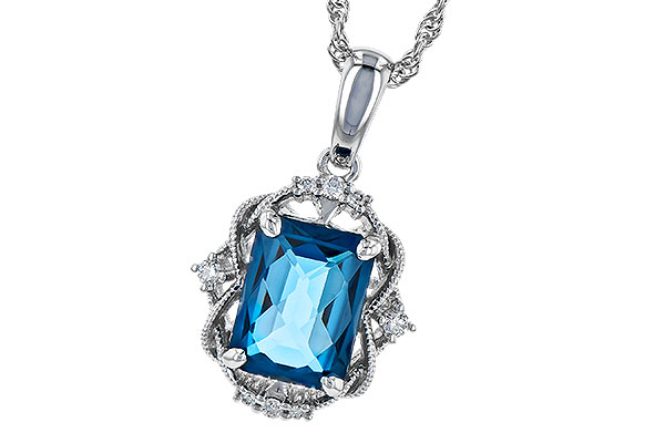 B273-12308: NECK 1.68 LONDON BLUE TOPAZ 1.73 TGW (8x6MM LBT)