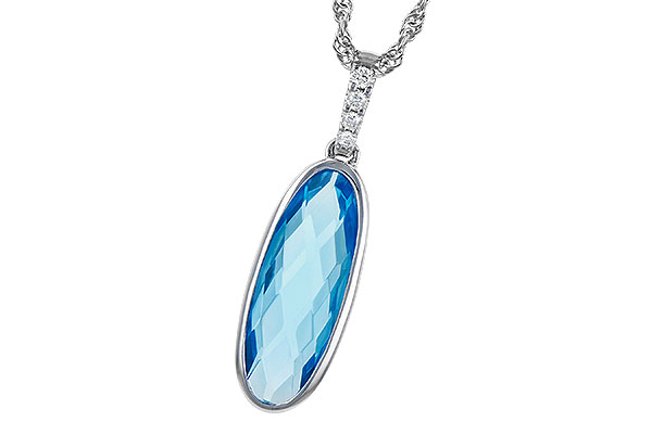 B273-12335: NECK 1.90 BLUE TOPAZ 1.93 TGW