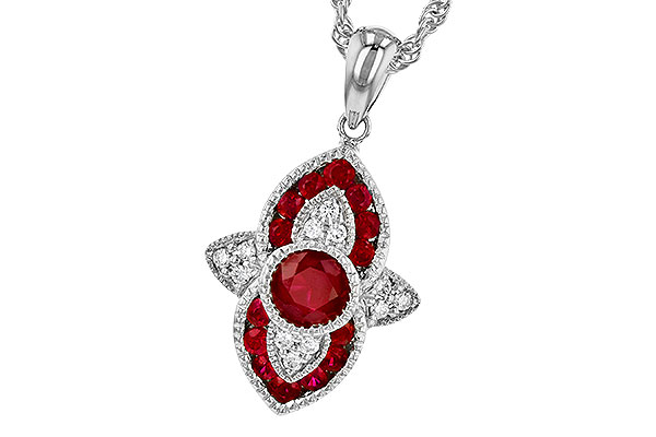 B273-12353: NECK .63 TW RUBY .70 TGW