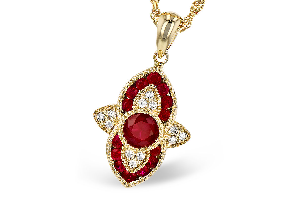 B273-12353: NECK .63 TW RUBY .70 TGW