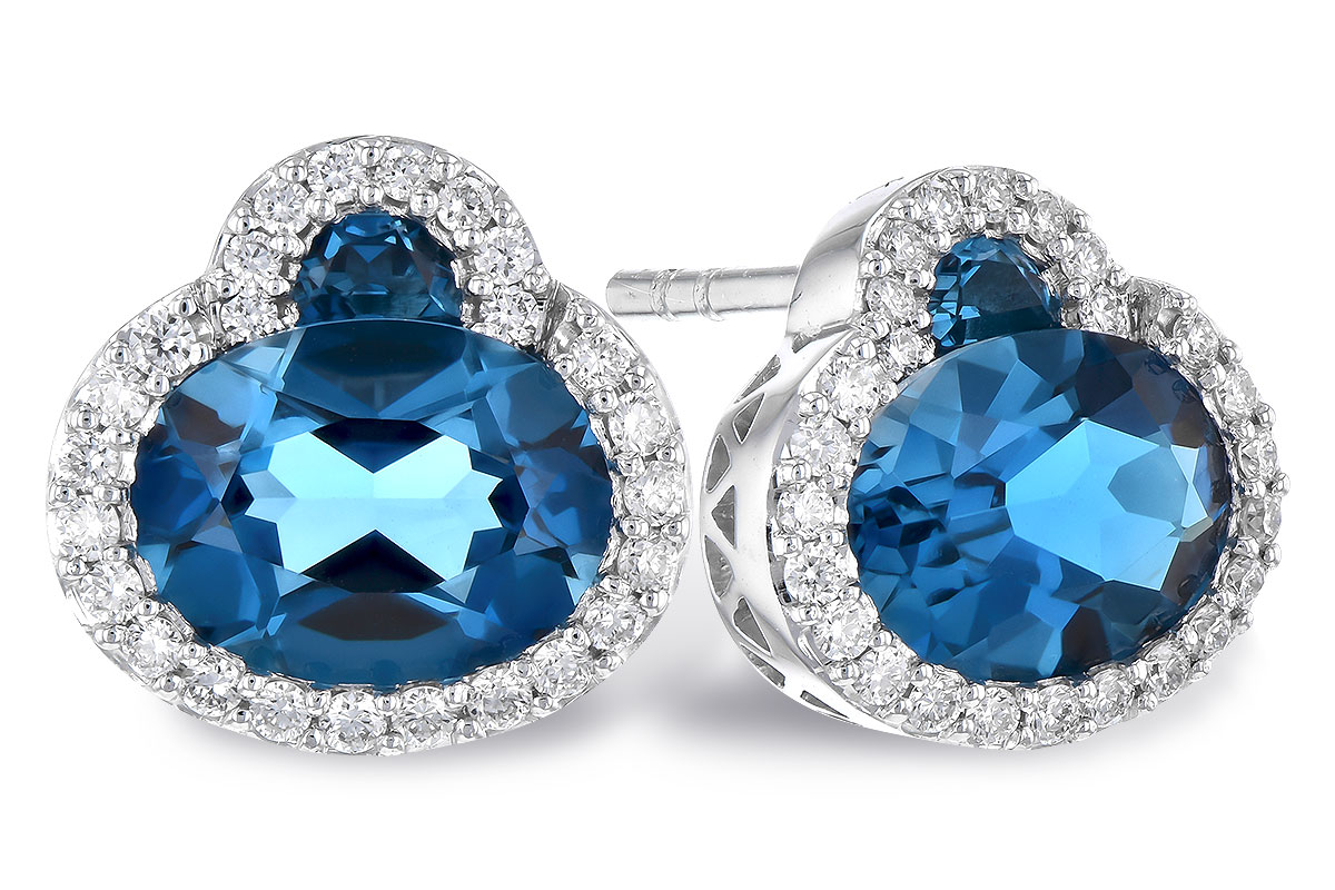 B273-15944: EARR 2.60 TW LONDON BLUE TOPAZ 2.81 TGW