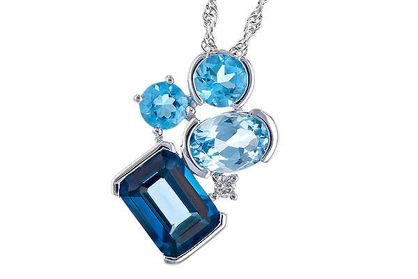 B273-15962: NECK 3.08 BLUE TOPAZ TW 3.11 TGW