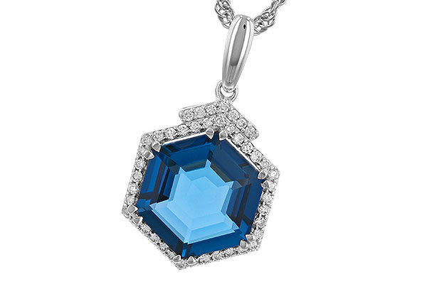 B274-04153: NECK 3.94 TW LONDON BLUE TOPAZ 4.12 TGW