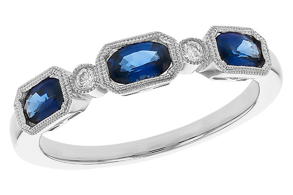 B274-93235: LDS WED RG .72 SAPPHIRE .77 TGW (4x3MM SAPP)