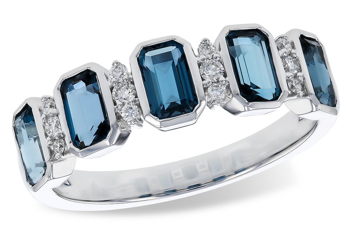 B274-94126: LDS RG 1.46 TW LONDON BLUE TOPAZ 1.58 TGW