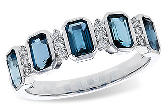 B274-94126: LDS RG 1.46 TW LONDON BLUE TOPAZ 1.58 TGW