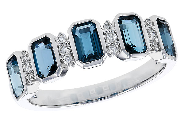 B274-94126: LDS RG 1.46 TW LONDON BLUE TOPAZ 1.58 TGW