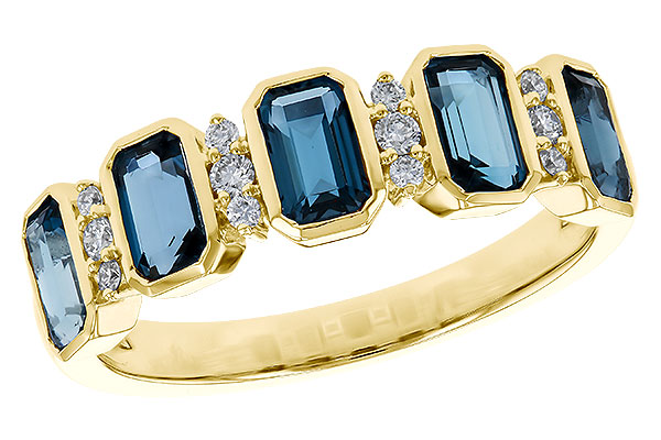 B274-94126: LDS RG 1.46 TW LONDON BLUE TOPAZ 1.58 TGW